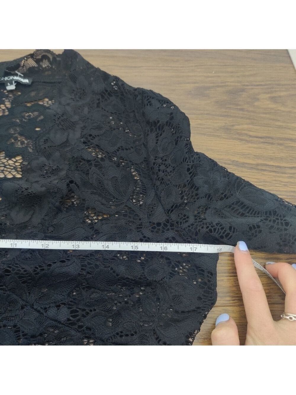 Fashion Nova Brynn Black Lace Mini Dress L | Sheer Coquette Siren Core Vacation - Picture 7 of 8
